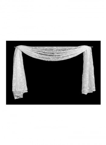 Coventry Window Shade Scarf Curtain Ivory 126x45inch