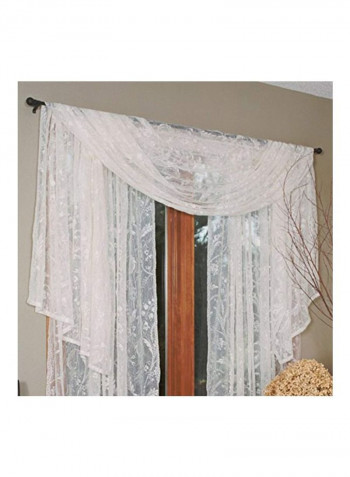 Coventry Window Shade Scarf Curtain Ivory 126x45inch