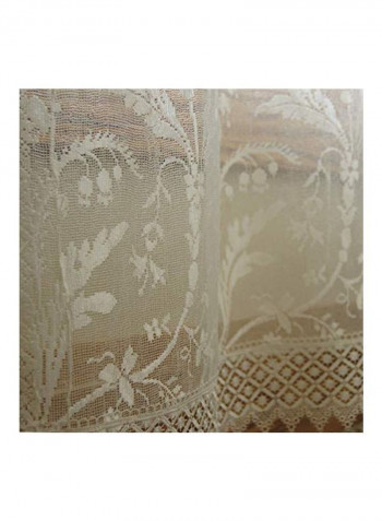 Coventry Window Shade Scarf Curtain Ivory 126x45inch