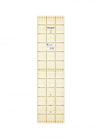 Metric Quilter Ruler Beige/White