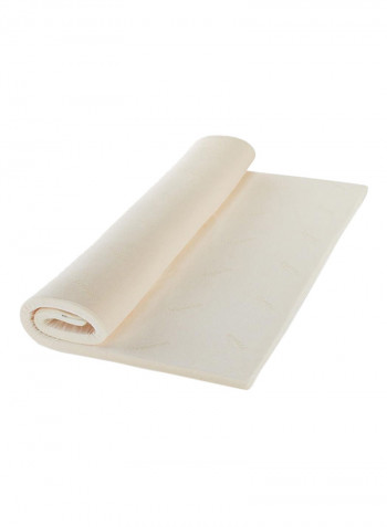 Cool Tech Memory Foam Mattress Fabric White 190x5x90centimeter