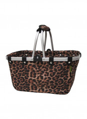 Leopard Frame Basket Brown/Black