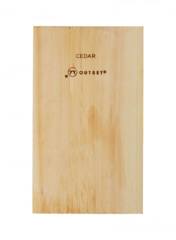 4-Piece Cedar Grilling Plank Set Beige 12x7x0.2inch