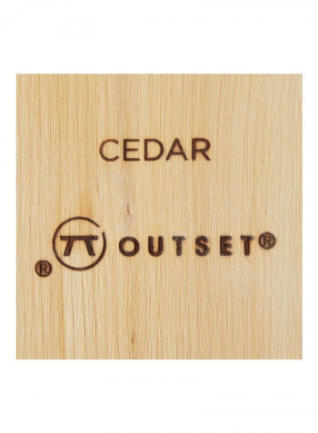 4-Piece Cedar Grilling Plank Set Beige 12x7x0.2inch