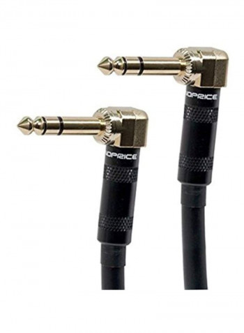 Premier Series Right Angle Cable 25meter Black/Gold