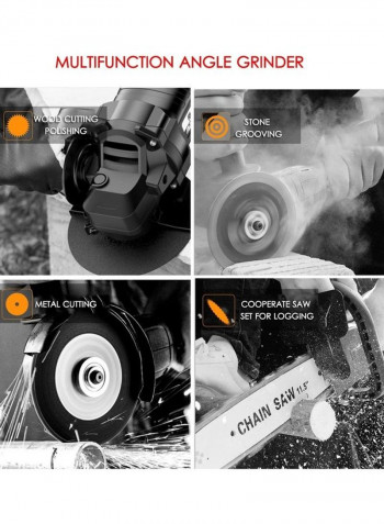 Brushless Angle Grinder Tool Black/Grey