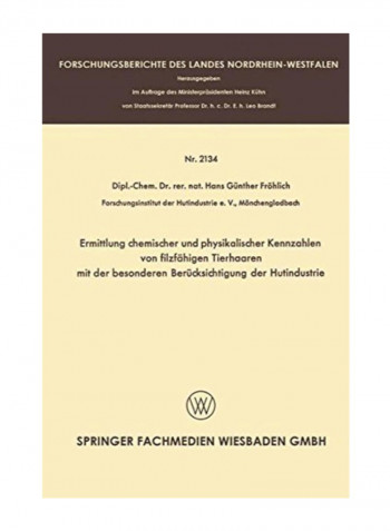 Forschungsberichte Des Landes Nordrhein - Weastfalen Paperback