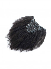 7-Piece Thick Brazilian Virgin Hair Extension Black 12inch
