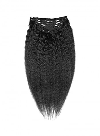 7-Piece Hair Extension Jet Black 14inch