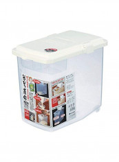Japanese Plastic Rice Storage Container Clear/White