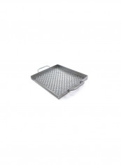 Flat Stainless Steel Grill Topper Silver 48centimeter