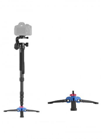 Camera Monopod With Three-Legged Supporting Stand Black/Blue/Red