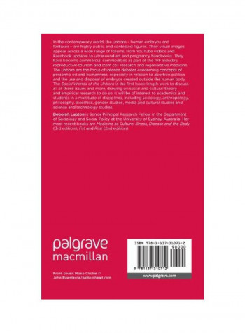 The Social Worlds Of The Unborn Hardcover