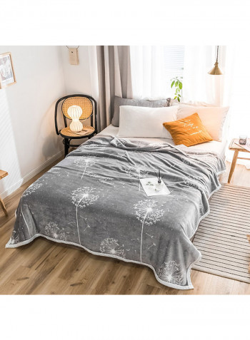 Casual Home Practical Comfort Thicken Blanket Cotton Grey 230x250centimeter