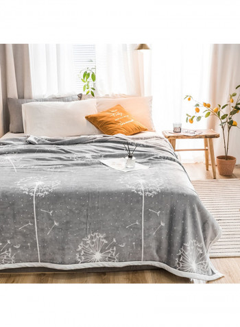 Casual Home Practical Comfort Thicken Blanket Cotton Grey 230x250centimeter