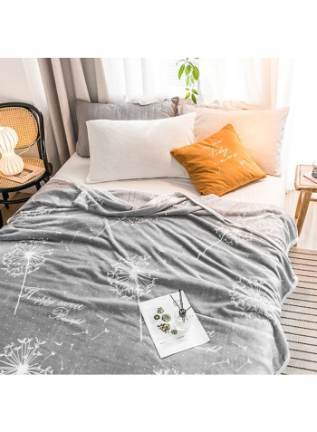 Casual Home Practical Comfort Thicken Blanket Cotton Grey 230x250centimeter