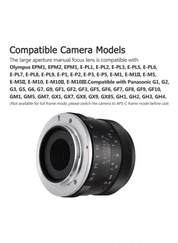 Multilayer Film Digital Camera Lens 4.8x5.8cm Black