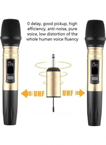 X-7 Computer Karaoke Voice Microphone Bracket Set 30 x 11 x 6cm Black