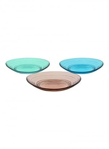 3-Piece Stylish Cake Plate Multicolour