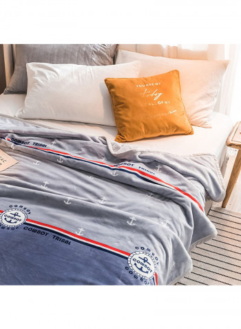 Casual Striped Comfort Thicken Blanket Cotton Blue 230x250centimeter