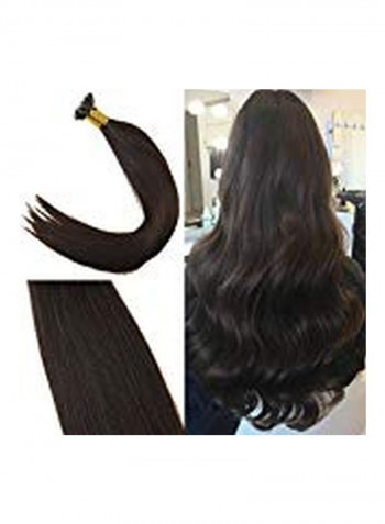 Straight Hair Extension Brown 16inch