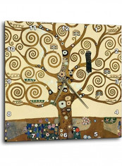 The Tree Of Life Themed Wall Clock Beige/Brown/Black