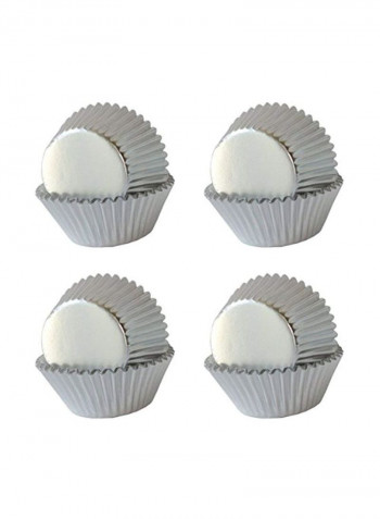 200-Piece Cupcake Molds Silver 8.1x7.7x2.2inch
