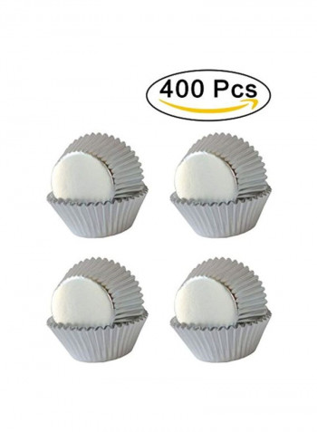 200-Piece Cupcake Molds Silver 8.1x7.7x2.2inch