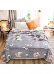 Loveliness Cartoon Comfort Thicken Blanket Cotton Brown 230x250centimeter