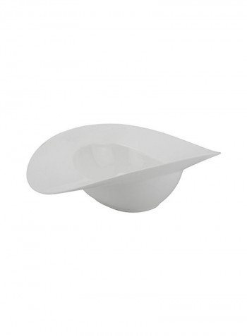 Samba Oval Rim Pattern Bowl White 13inch
