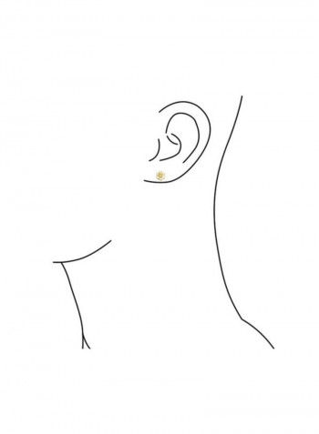 Cubic Zirconia Studded Stud Earrings