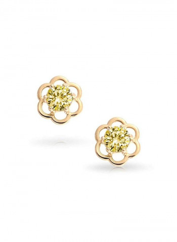 Cubic Zirconia Studded Stud Earrings