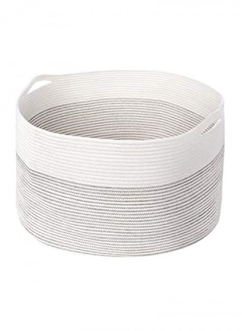 Laundry Hampers Basket Grey/White 21.7x13.8inch