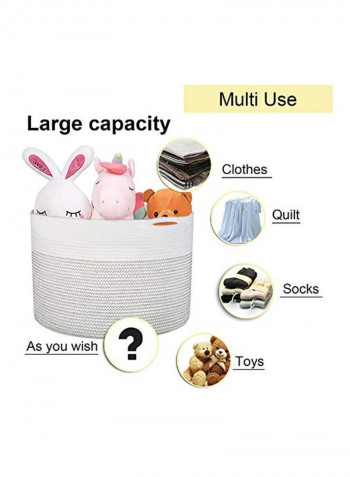 Laundry Hampers Basket Grey/White 21.7x13.8inch