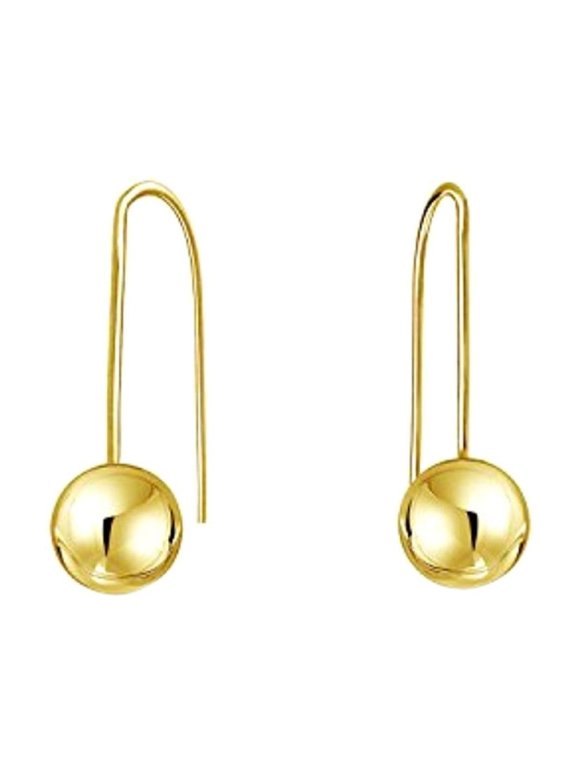 14-Karat Gold Plated Ball Threader Earrings