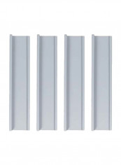 4-Piece Wall Mounted Floating Shelf Grey 17inch