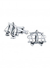 925 Sterling Silver Scales Of Justice Libra Shirt Cufflinks