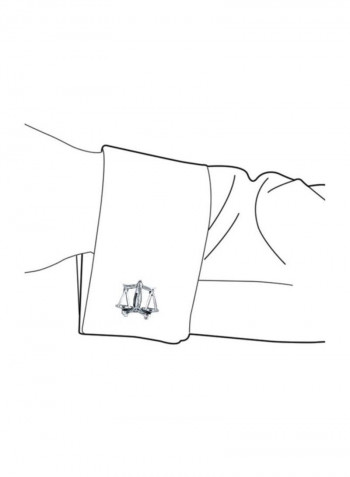 925 Sterling Silver Scales Of Justice Libra Shirt Cufflinks