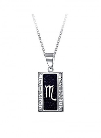 925 Sterling Silver Zodiac Design Pendant Necklace