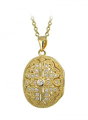 Cubic Zirconia Studded Necklace