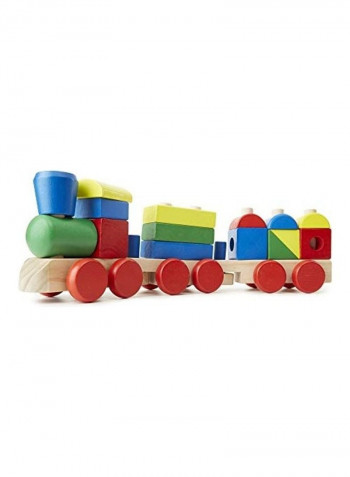 18-Piece Wooden Train