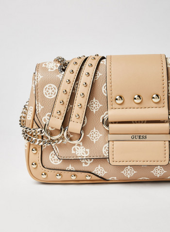 Greta Convertible Flap Crossbody Bag Sand