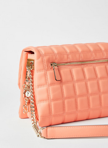 Kamina Flap Crossbody Bag Coral