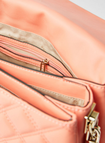 Kamina Flap Crossbody Bag Coral