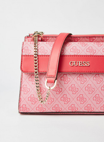 Sosie Convertible Crossbody Flap Bag Pink