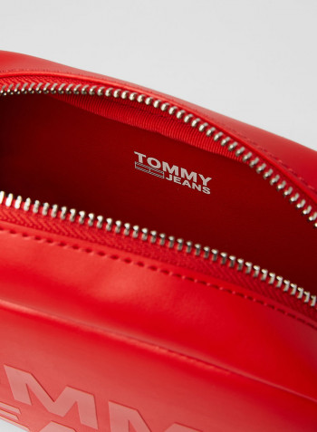 Tonal Logo Camera Bag Deep Crimson