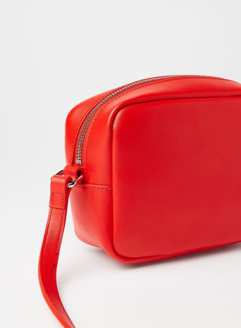 Tonal Logo Camera Bag Deep Crimson