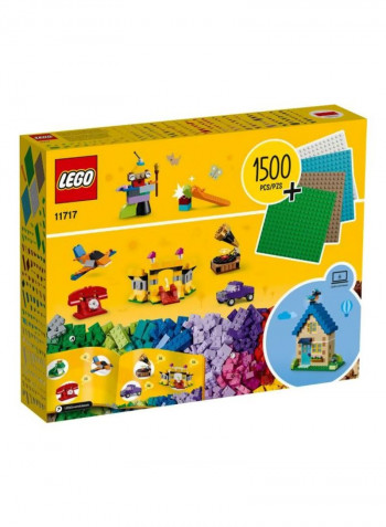 1504-Piece Classic Bricks Plates Building Kit 11717 48x37.8x9.4cm 48x37.8x9.4cm