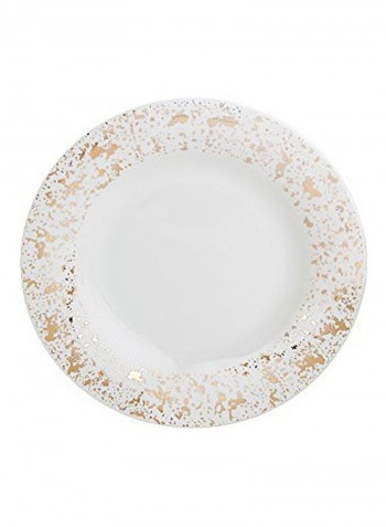 Porcelain Modern Food Plate White/Gold