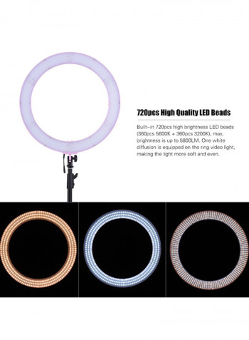 720-Piece Bi Colour Digital Ring Video Light Set RL720B 19inch Pink